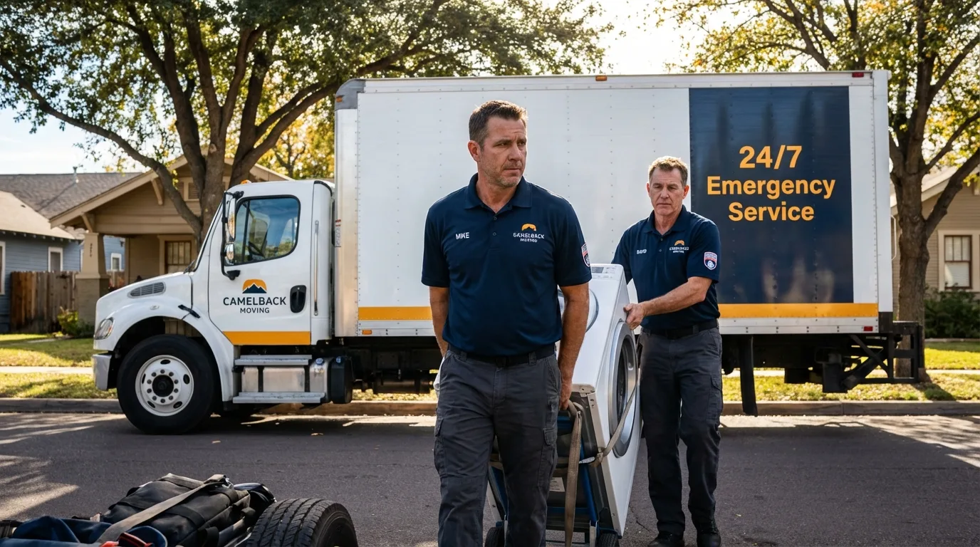 CamelBack Moving crew loading furniture in Prescott Valley, AZ
