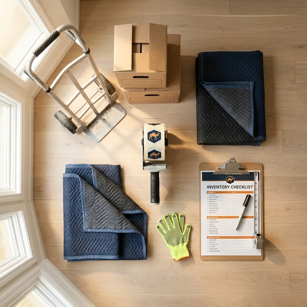 Professional moving supplies and packing materials layout for Prescott Valley residential relocations
